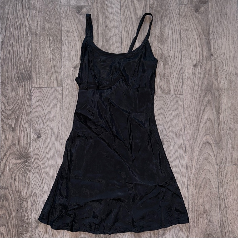 Comrags Vintage Black Slip Dress Size M Made in Canada - Picture 2 of 11